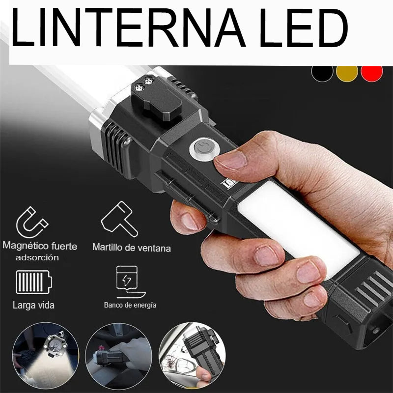 LINTERNA MARTILLO RECARGABLE USB