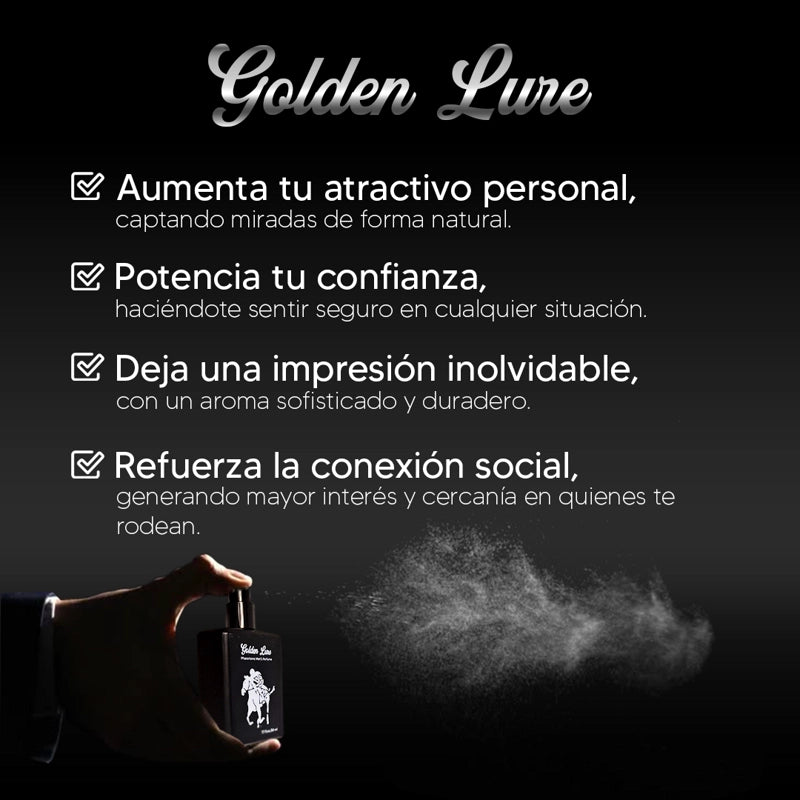 GOLDEN LURE - Perfume con Feromonas para Hombres "seducción en una botella"
